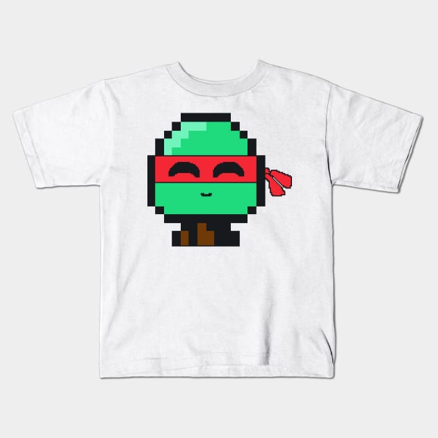 Red Ninja Turtle Squish bud Kids T-Shirt by Squish Buds